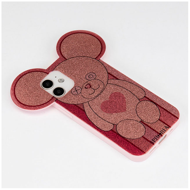 【iPhone12 mini ケース】Teddy (Golden Stripes with Heart)サブ画像