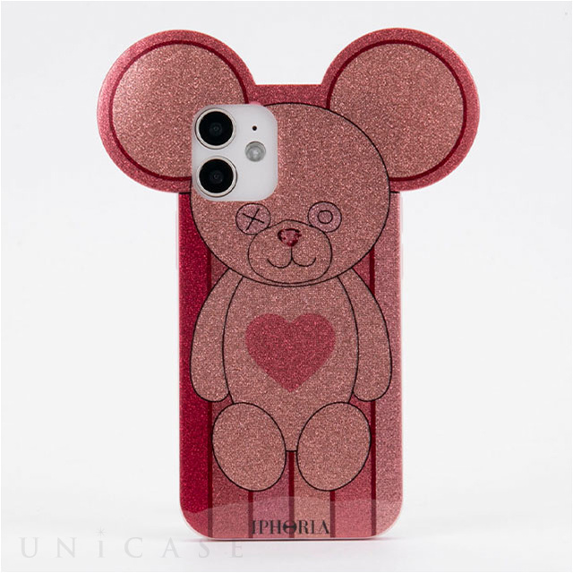 【iPhone12 mini ケース】Teddy (Golden Stripes with Heart)