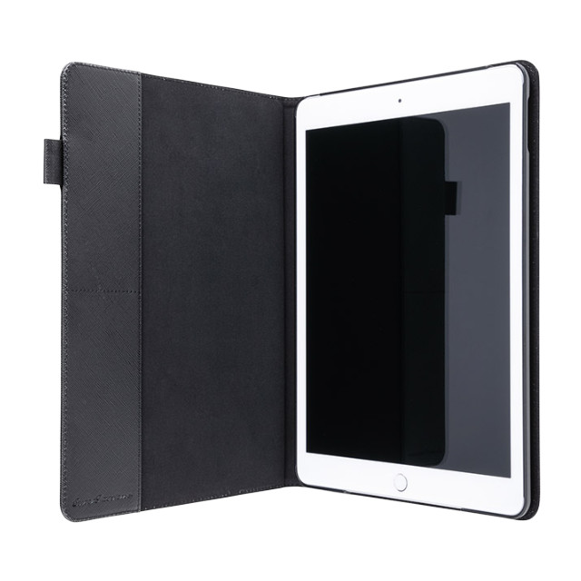 【iPad(10.2inch)(第9/8/7世代) ケース】“EURO Passione” Book PU Leather Case (Black)サブ画像