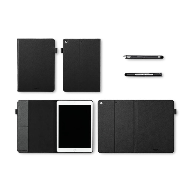 【iPad(10.2inch)(第9/8/7世代) ケース】“EURO Passione” Book PU Leather Case (Black)goods_nameサブ画像