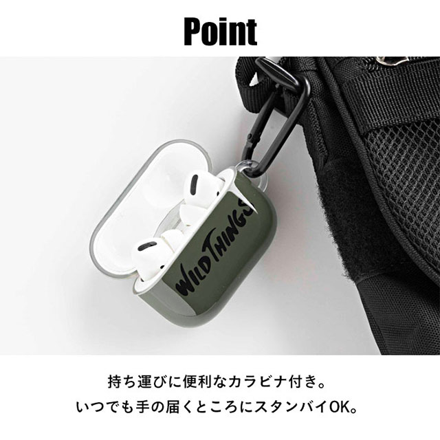 【AirPods Pro(第1世代) ケース】WILD THINGS カラビナ付きTPUケース (ブラック)goods_nameサブ画像