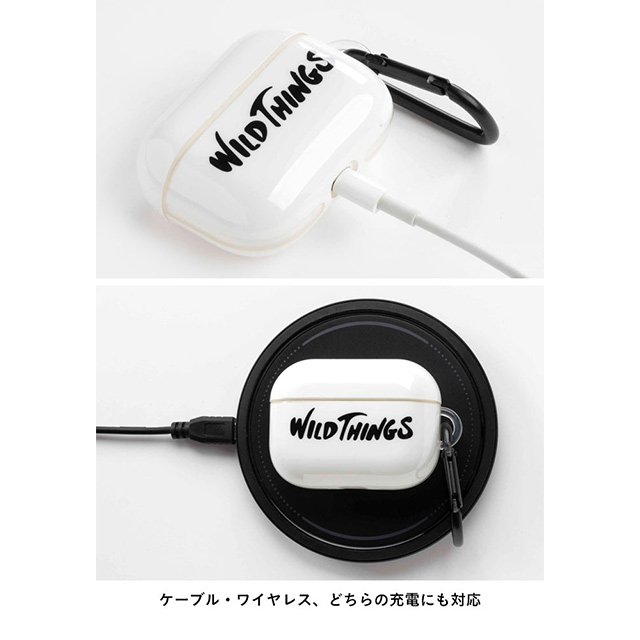 【AirPods Pro(第1世代) ケース】WILD THINGS カラビナ付きTPUケース (ブラック)goods_nameサブ画像