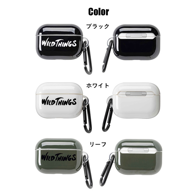 【AirPods Pro(第1世代) ケース】WILD THINGS カラビナ付きTPUケース (ブラック)サブ画像