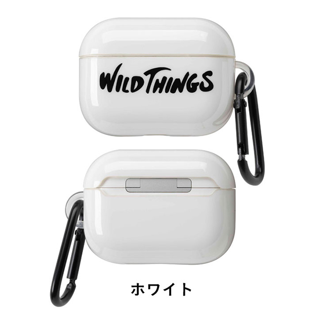 【AirPods Pro(第1世代) ケース】WILD THINGS カラビナ付きTPUケース (ホワイト)サブ画像