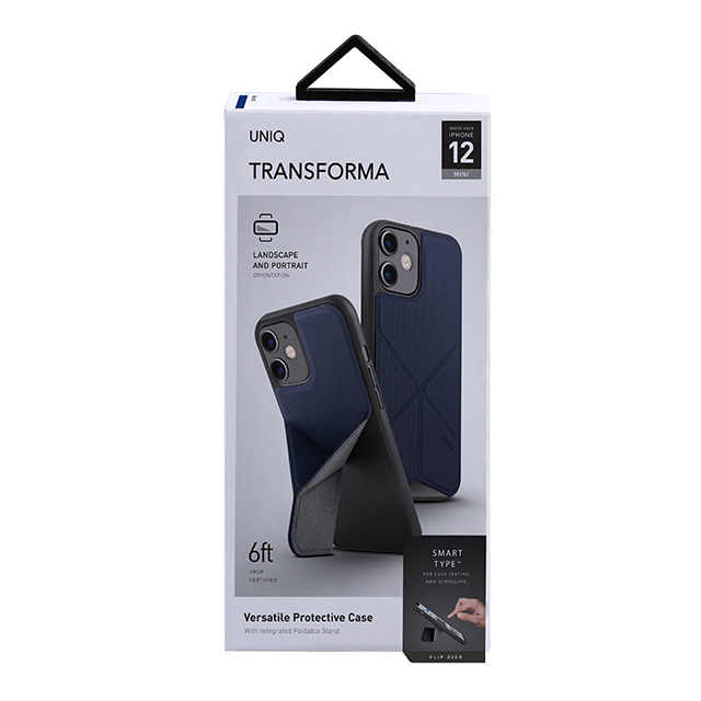 【iPhone12 mini ケース】Transeorma 耐衝撃ハイブリッド素材採用 折り畳み式スタンド ハードケース (ブルー)goods_nameサブ画像