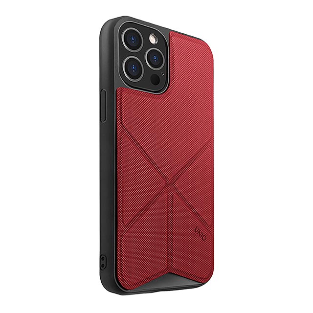 【iPhone12 Pro Max ケース】Transeorma 耐衝撃ハイブリッド素材採用 折り畳み式スタンド ハードケース (レッド)goods_nameサブ画像