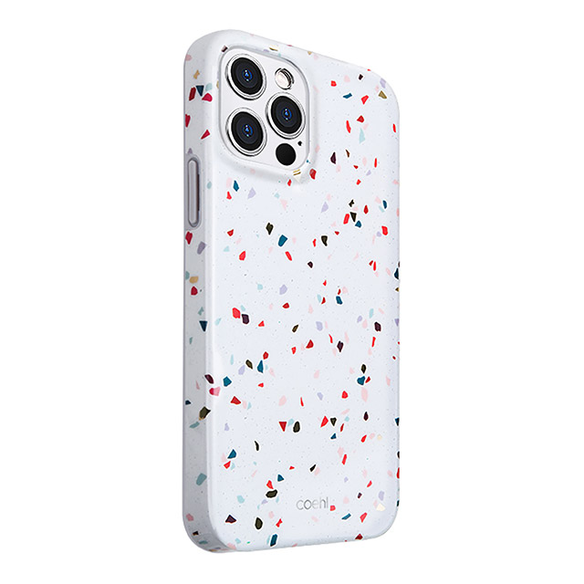 【iPhone12 Pro Max ケース】COEHL TERRAZZO IML技術を採用 耐衝撃ハイブリット素材採用 内側にマイクロファイバー 衝撃にも傷に強い ハードケース (ホワイト)サブ画像