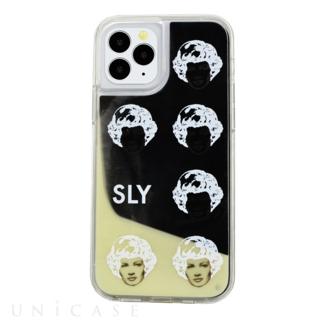 【iPhone12/12 Pro ケース】SLY ネオンサンドケース face (白×黒)