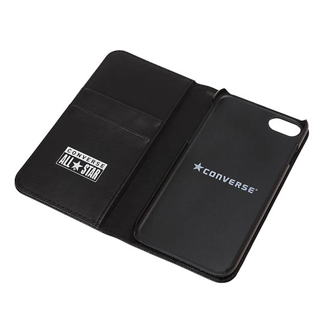 【iPhoneSE(第3/2世代)/8/7 ケース】Logo PU Leather Book Type Case (BLACK)goods_nameサブ画像