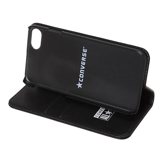 【iPhoneSE(第3/2世代)/8/7 ケース】Logo PU Leather Book Type Case (BLACK)サブ画像