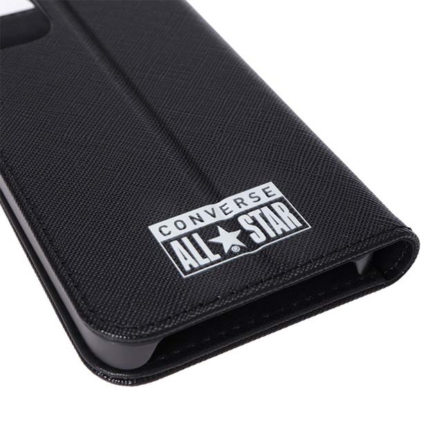 【iPhone12 mini ケース】Logo PU Leather Book Type Case (BLACK)サブ画像