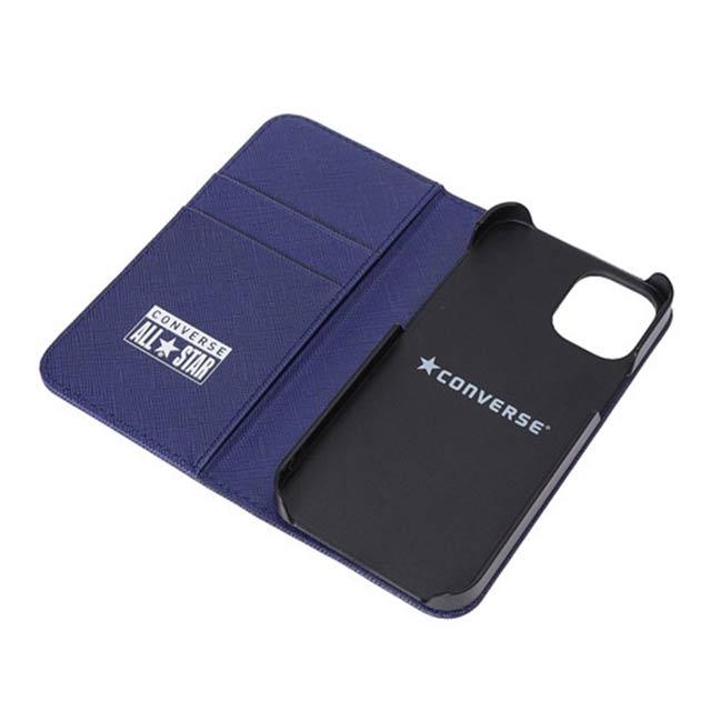 【iPhone12 mini ケース】Logo PU Leather Book Type Case (BLUE)サブ画像