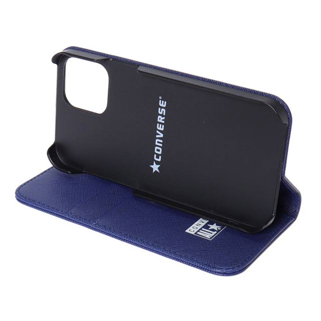 【iPhone12/12 Pro ケース】Logo PU Leather Book Type Case (BLUE)サブ画像