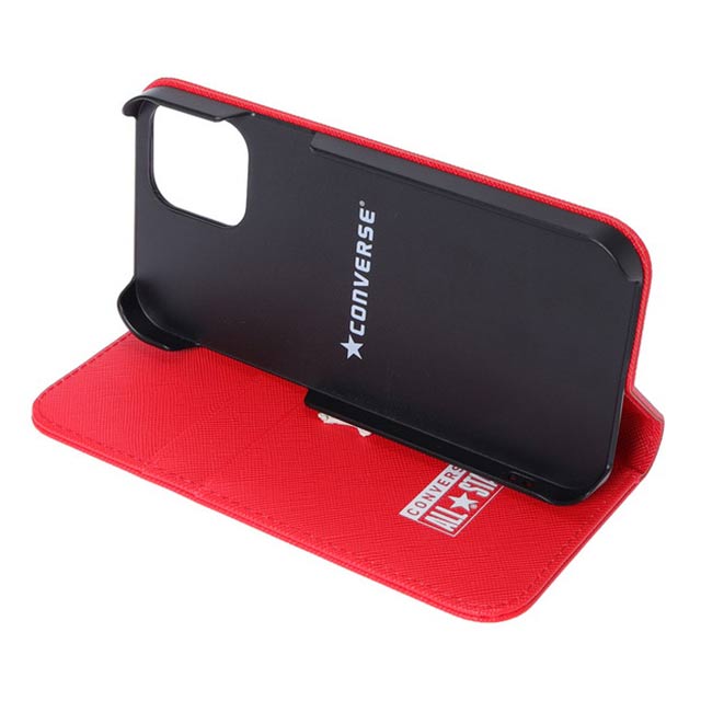 【iPhone12/12 Pro ケース】Logo PU Leather Book Type Case (RED)サブ画像