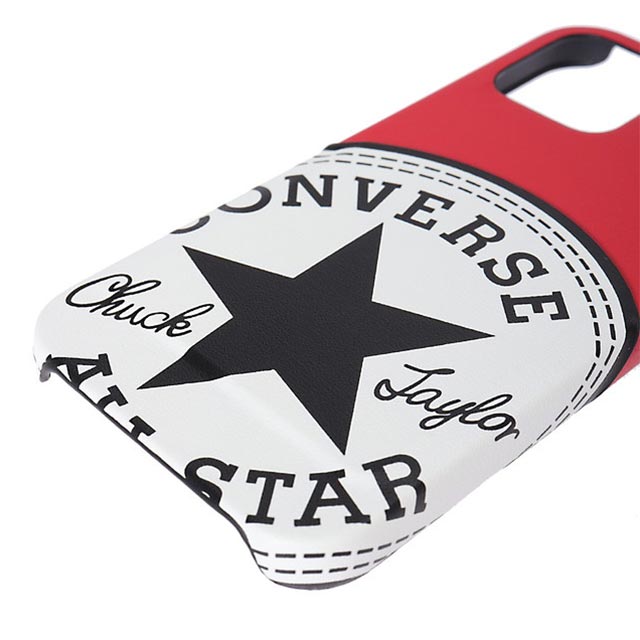 【iPhone12/12 Pro ケース】Big Circle Logo PU Leather Back Case カードポケット付き (RED)サブ画像