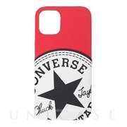 【iPhone12 mini ケース】Big Circle Logo PU Leather Back Case カードポケット付き (RED)