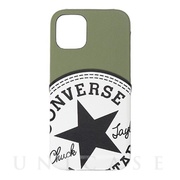 【iPhone12 mini ケース】Big Circle Logo PU Leather Back Case カードポケット付き (KHAKI)