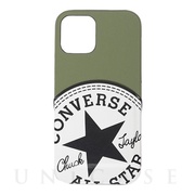 【iPhone12/12 Pro ケース】Big Circle Logo PU Leather Back Case カードポケット付き (KHAKI)