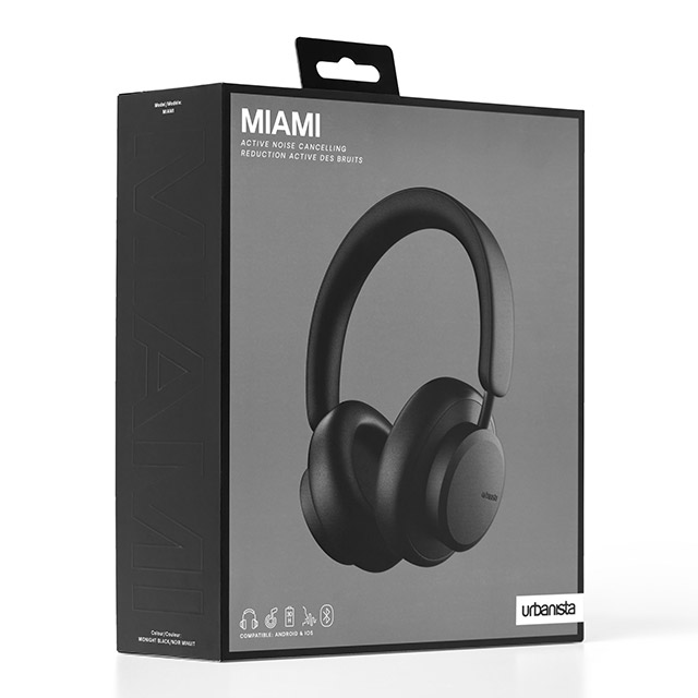 【ワイヤレスイヤホン】MIAMI Noise Cancelling Bluetooth HeedPhone (Midnight Black - Black)goods_nameサブ画像