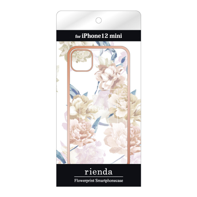 【iPhone12 mini ケース】rienda メッキクリアケース (Reversi Flower/ベージュ)goods_nameサブ画像