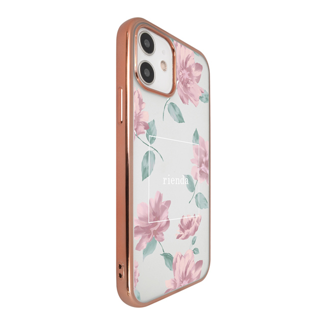 【iPhone12 mini ケース】rienda メッキクリアケース (Lace Flower/ピンク)goods_nameサブ画像