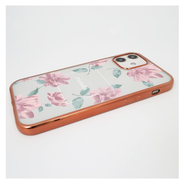 【iPhone12 mini ケース】rienda メッキクリアケース (Lace Flower/ピンク)goods_nameサブ画像