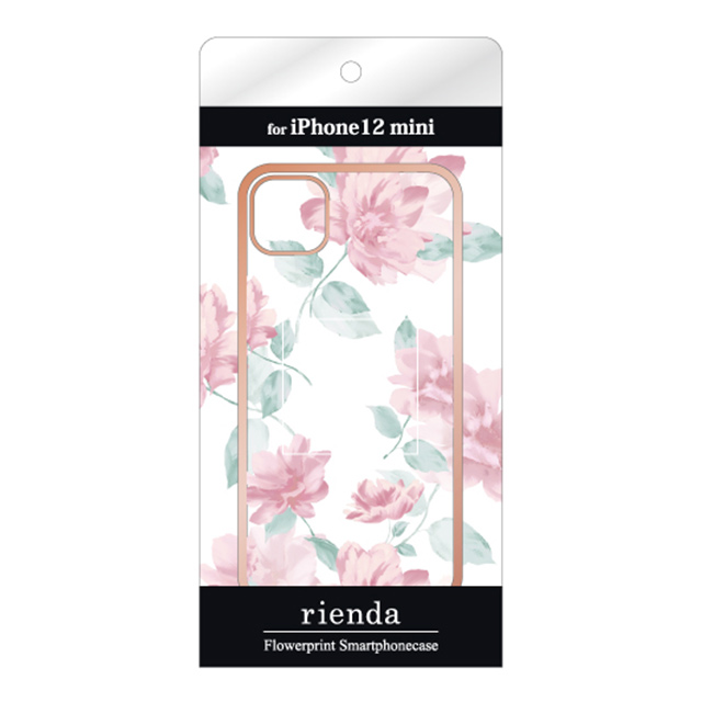 【iPhone12 mini ケース】rienda メッキクリアケース (Lace Flower/ピンク)goods_nameサブ画像