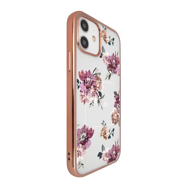 【iPhone12 mini ケース】rienda メッキクリアケース (Brilliant Flower/バーガンディー)goods_nameサブ画像