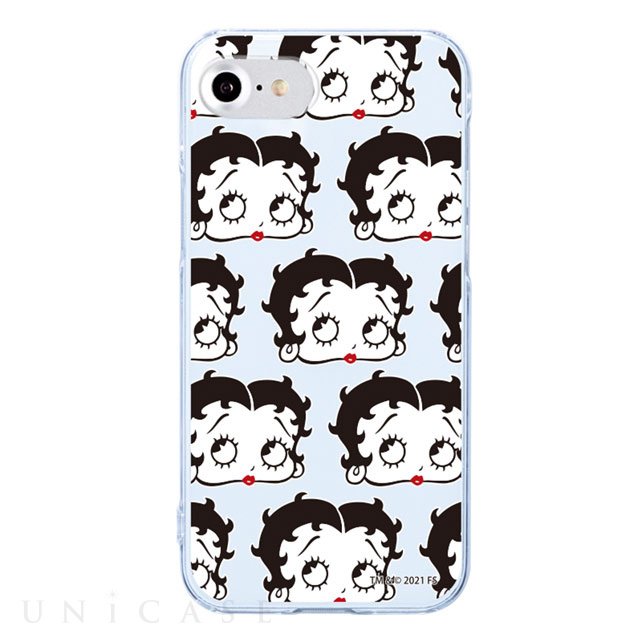 【iPhoneSE(第3/2世代)/8/7/6s/6 ケース】Betty Boop クリアケース (Face rush)