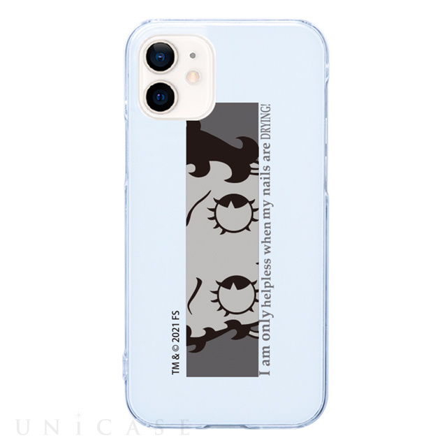 【iPhone11/XR ケース】Betty Boop クリアケース (Gray)