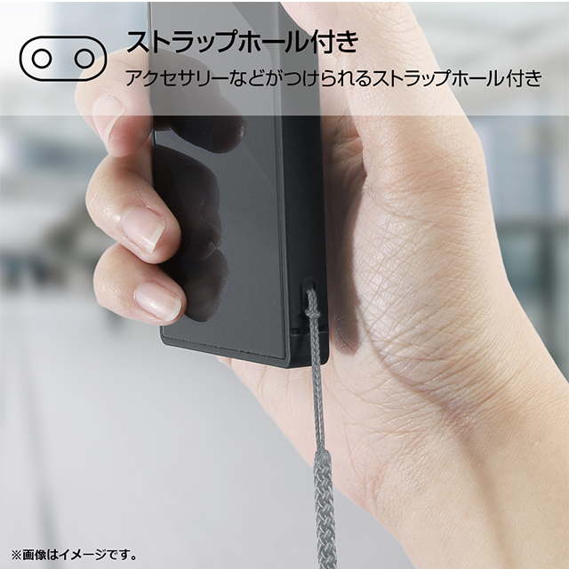 【iPhone11 ケース】ムーミン/耐衝撃ハイブリッドケース KAKU (OUTDOORS/山脈緑)サブ画像