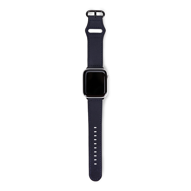 【Apple Watch バンド 41/40/38mm】GENUINE LEATHER STRAP (ネイビー) for Apple Watch SE(第2/1世代)/Series9/8/7/6/5/4/3/2/1サブ画像