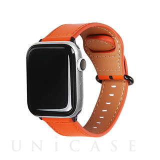 Apple Watch バンド 49/45/44/42mm】GENUINE LEATHER STRAP (イエロー