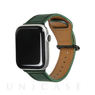 Apple Watch バンド 49/45/44/42mm】GENUINE LEATHER STRAP (ネイビー