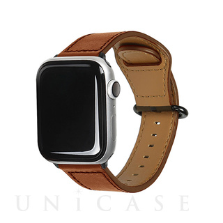 Apple Watch バンド 49/45/44/42mm】GENUINE LEATHER STRAP (ネイビー 