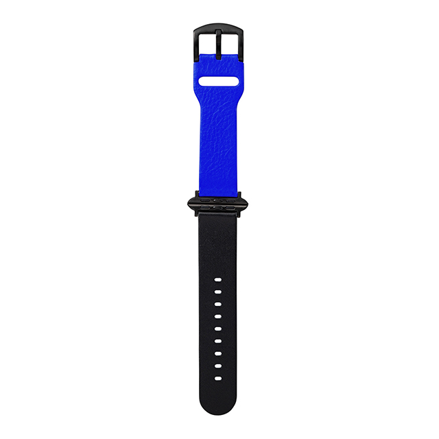 【Apple Watch バンド 41/40/38mm】“NEON” Italian Genuine Leather Watchband (Neon Blue/Black) for Apple Watch SE(第2/1世代)/Series9/8/7/6/5/4/3/2/1goods_nameサブ画像