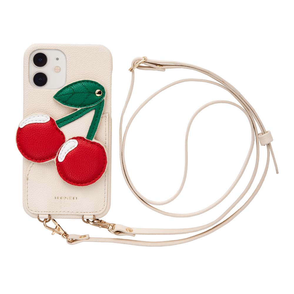 【iPhone12/12 Pro ケース】cherry case for iPhone12/12 Pro (ivory)