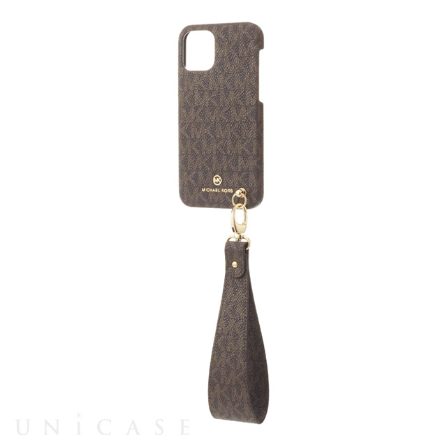 【iPhone12 mini ケース】Slim Wrap Case Signature with Hand Strap - MagSafe (Brown)