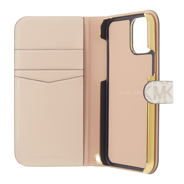 【iPhone12 mini ケース】Folio Case Signature with Hand Strap - MagSafe (Vanilla)サブ画像