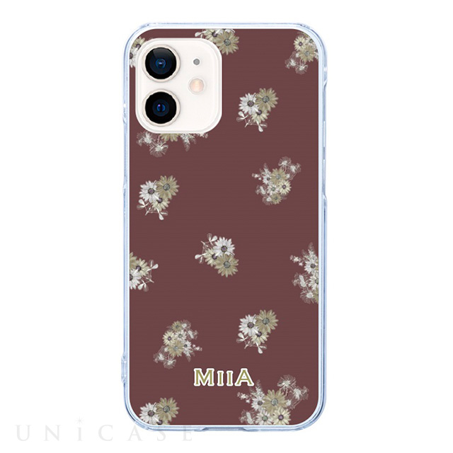 【iPhone12 mini ケース】PCケース (Bordeaux Flower)