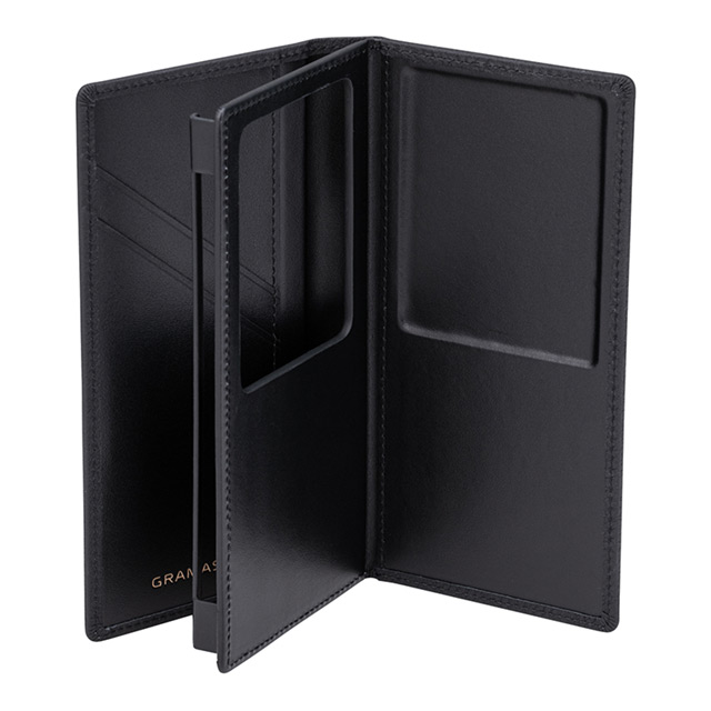 【マルチ スマホケース】”UNIVERSAL CASE” German Shrunken-calf Genuine Leather Book Case (Regular size) Blackgoods_nameサブ画像