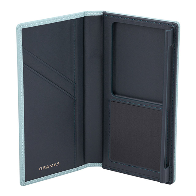 【マルチ スマホケース】”UNIVERSAL CASE” German Shrunken-calf Genuine Leather Book Case (Regular size) Baby Bluegoods_nameサブ画像