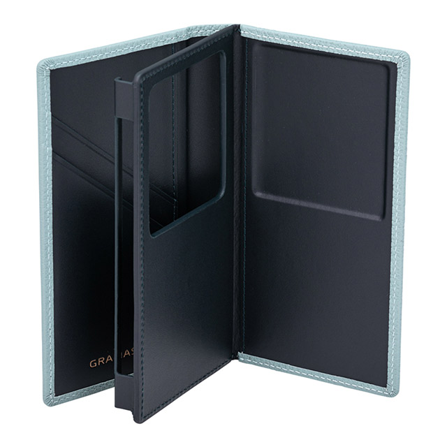 【マルチ スマホケース】”UNIVERSAL CASE” German Shrunken-calf Genuine Leather Book Case (Small size) Baby Bluegoods_nameサブ画像