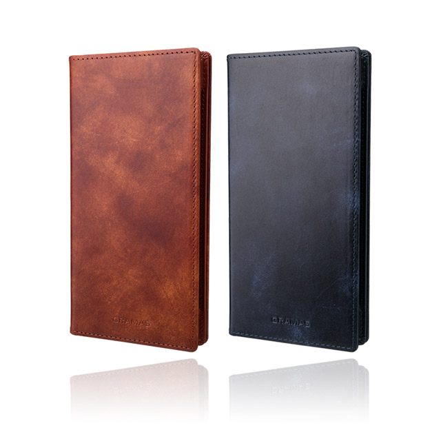 【マルチ スマホケース】”UNIVERSAL CASE” Museum-calf Leather Book Case (Regular size) Navygoods_nameサブ画像