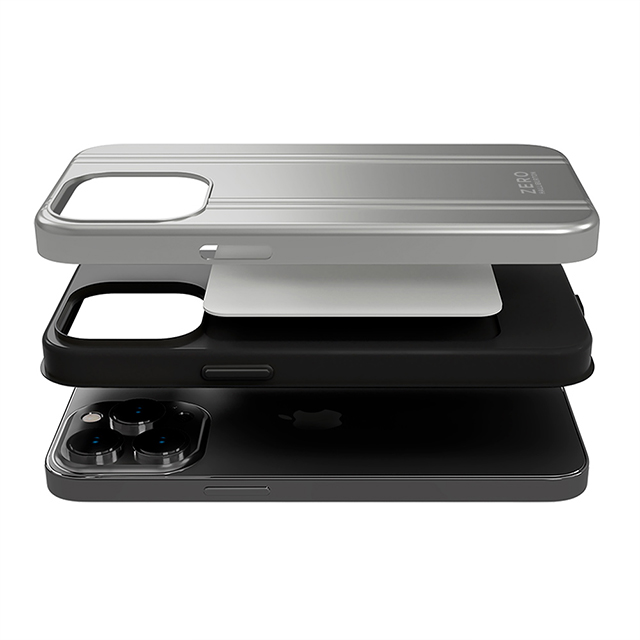 【iPhone13 Pro ケース】ZERO HALLIBURTON Hybrid Shockproof Case for iPhone13 Pro (Silver)サブ画像