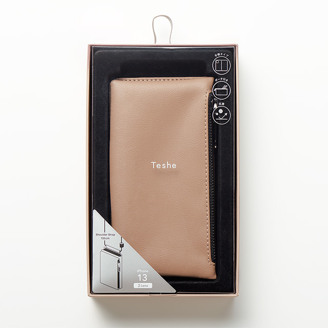 【iPhone13 ケース】Teshe light flip case for iPhone13 (taupe)goods_nameサブ画像