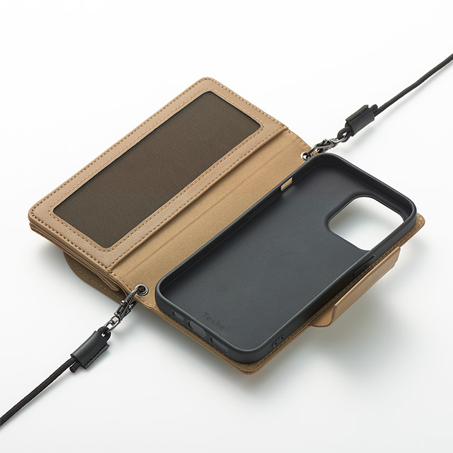 【iPhone13 Pro ケース】Teshe basic flip case for iPhone13 Pro (khaki)goods_nameサブ画像