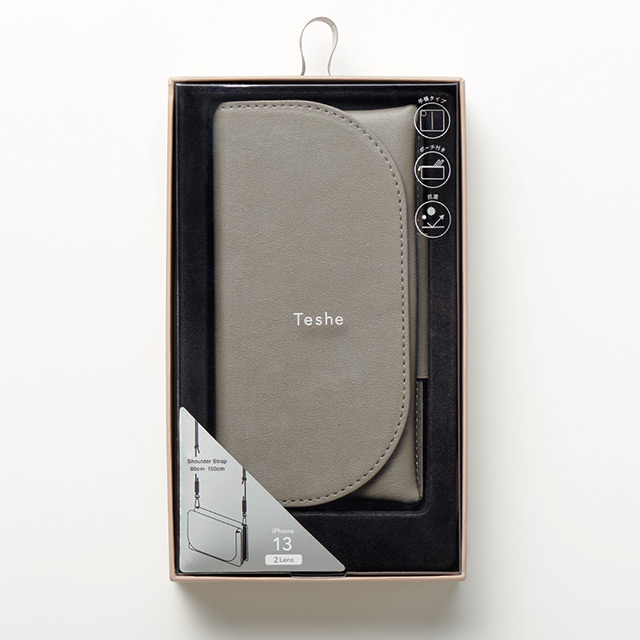 【iPhone13 ケース】Teshe basic flip case for iPhone13 (khaki)goods_nameサブ画像