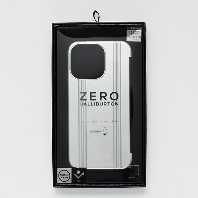 【iPhone13 Pro ケース】ZERO HALLIBURTON Hybrid Shockproof Flip Case for iPhone13 Pro (Silver)goods_nameサブ画像