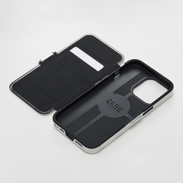 【iPhone13 mini ケース】ZERO HALLIBURTON Hybrid Shockproof Flip Case for iPhone13 mini (Black)サブ画像